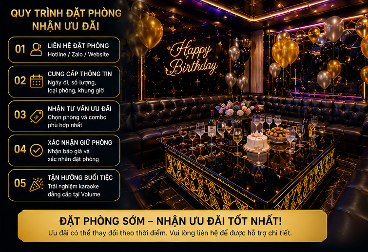 Ưu Đãi Khi Đặt Phòng Karaoke Volume