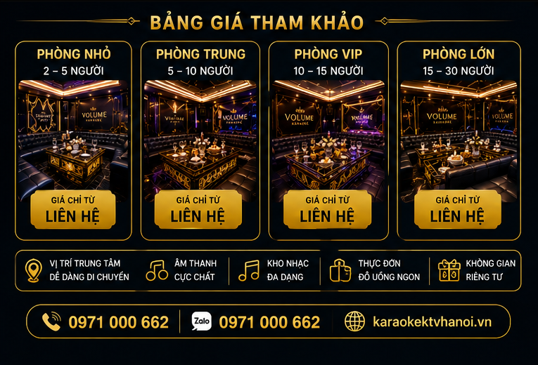 Ưu Đãi Khi Đặt Phòng Karaoke Volume